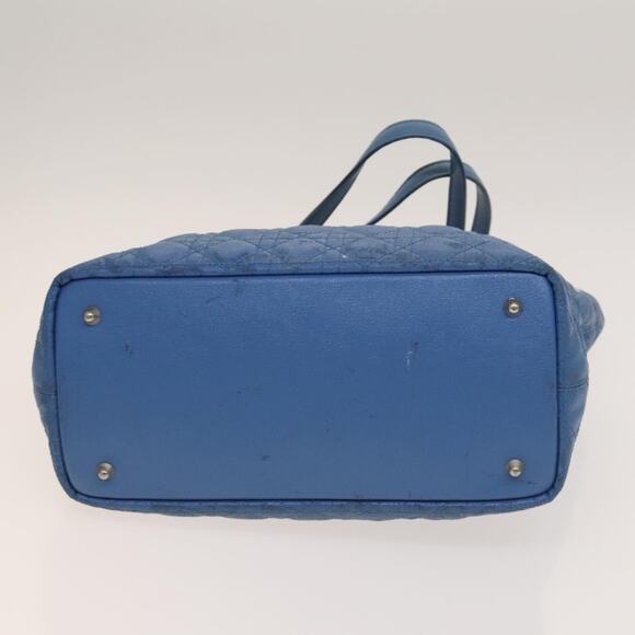 DIOR Canage Tote Bag Canvas Blue Silver - Picture 9 of 12